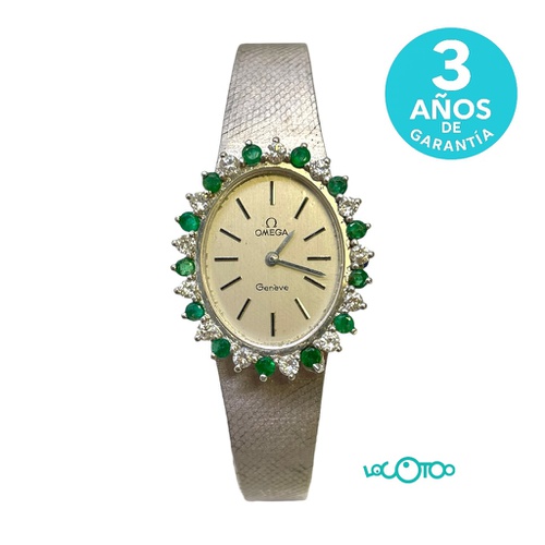 Reloj de Oro BLANCO OMEGA CON BRILLANTES Y 