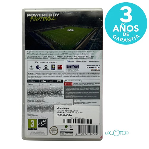 Videojuego NINTENDO SWITCH FIFA 22 LEGACY E