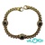 Pulsera Oro malla panthere con 3 rosetones 