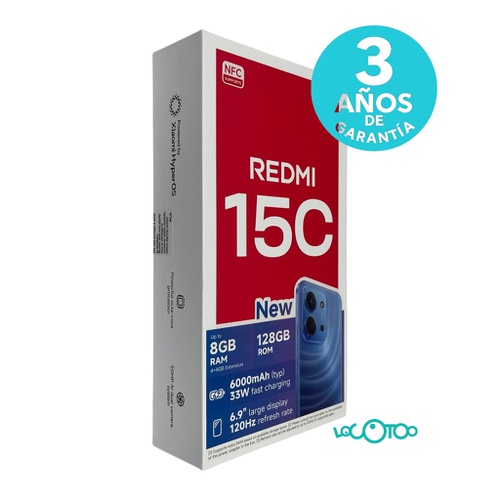 Xiaomi Redmi 15C 128GB Negro
