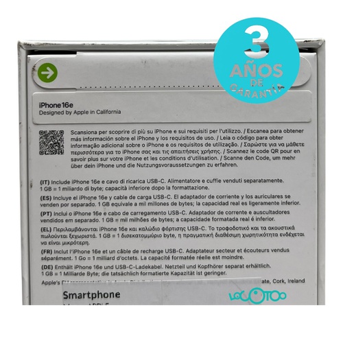 Smartphone APPLE IPHONE 16E Libre 6,1 '' 8 