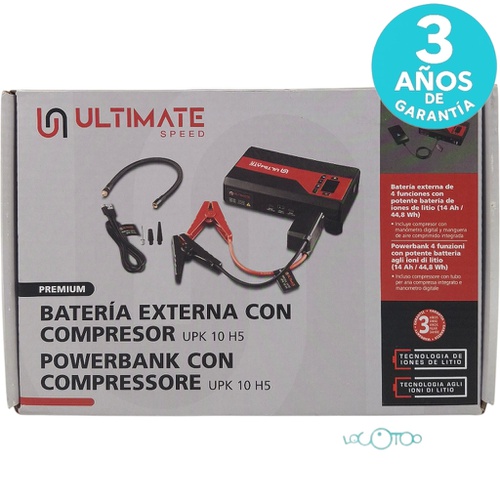 BATERÍA EXTERNA CON COMPRESOR ULTIMATE SPEE