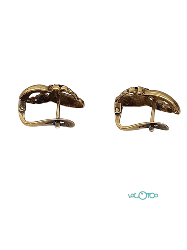 Pendientes Oro PENDIENTES PIEDRAS 8 BLANCAS