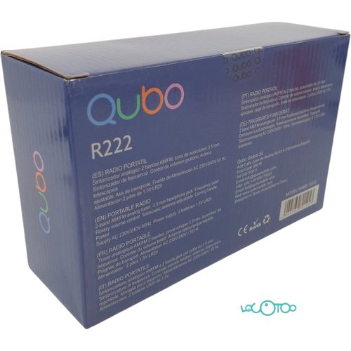 RADIO PORTATIL AM/FM QUBO R222