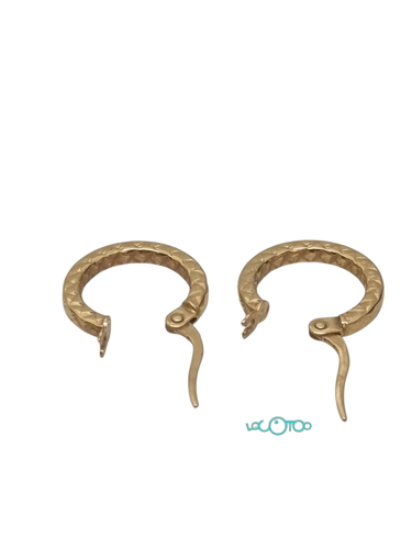 Pendientes Oro Cierre Presión