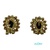 Pendientes oro 18 k y granates , tipo orla 