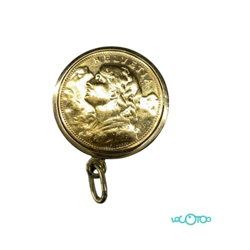 Colgante Oro Moneda 20 francos suizos de 19