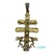 Cruz de  Carabaca 18 k  con diamantes , tal