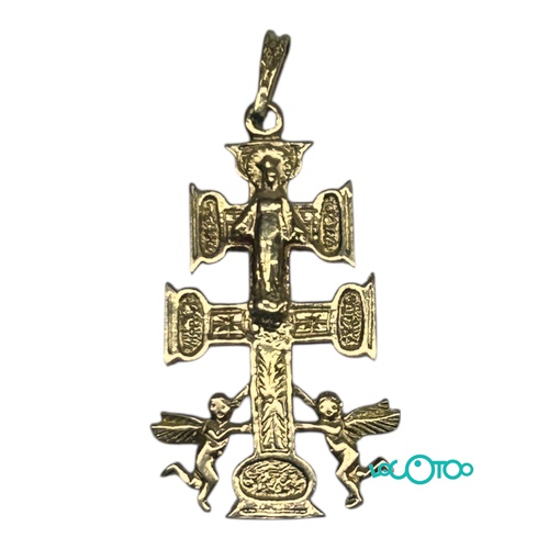 Colgante Cruz de Caravaca 18K