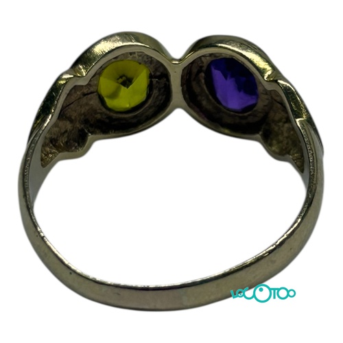 Anillo Oro 18K con circonitas de colores 