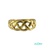 Anillo Oro 18 k , trenzado , ancho cima 6,7