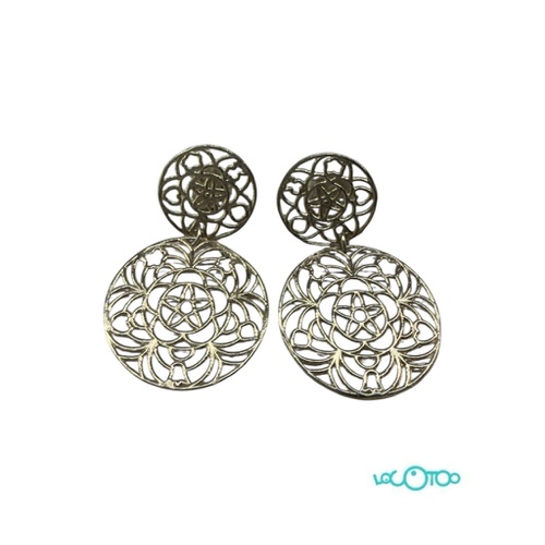 Pendientes Plata TOUS  925 , dibujo floral 