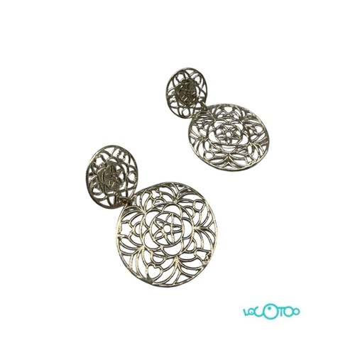 Pendientes Plata TOUS  925 , dibujo floral 