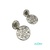 Pendientes Plata TOUS  925 , dibujo floral 