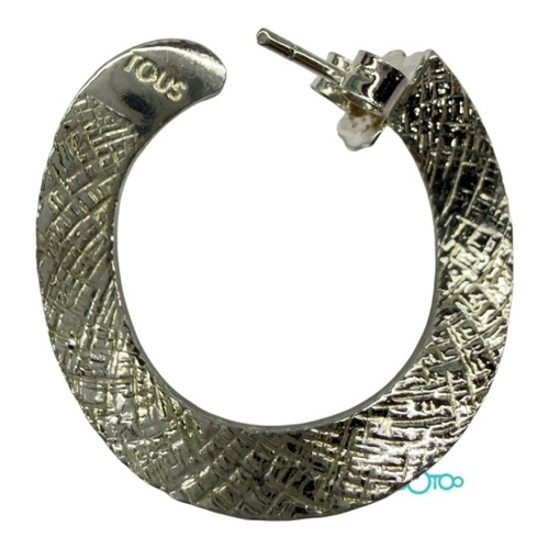 Pendientes de aro plata 925 , planos , dibu