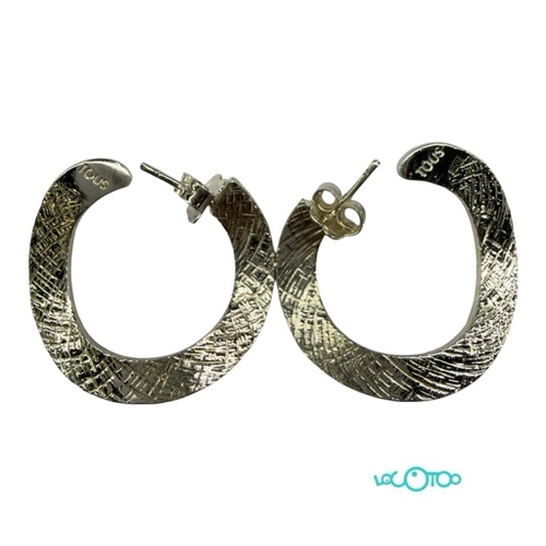 Pendientes de aro plata 925 , planos , dibu