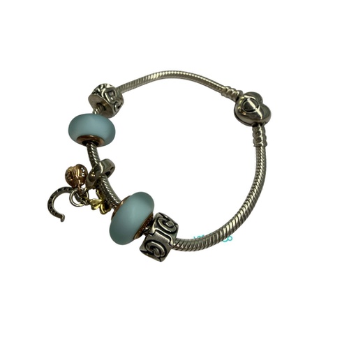 Pulsera Plata PANDORA con 5 Charms, cierre 