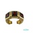 Anillo Oro 18 k y Granates . 3 piedras en t