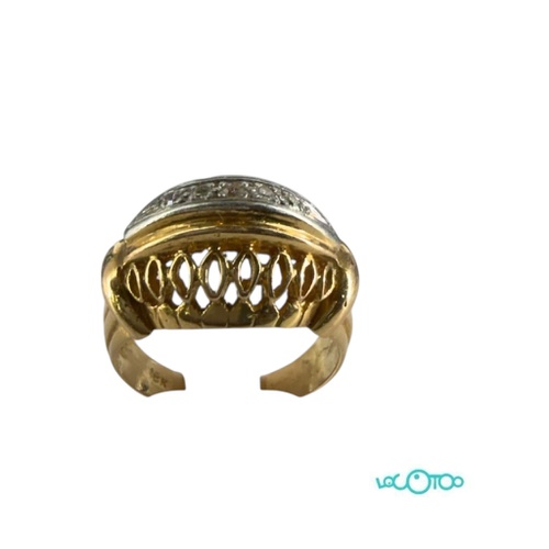 Anillo Oro 18 k en oro amarillo y blanco , 