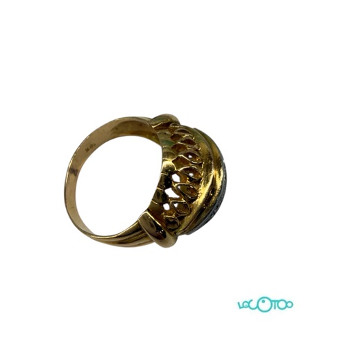 Anillo Oro 18 k en oro amarillo y blanco , 