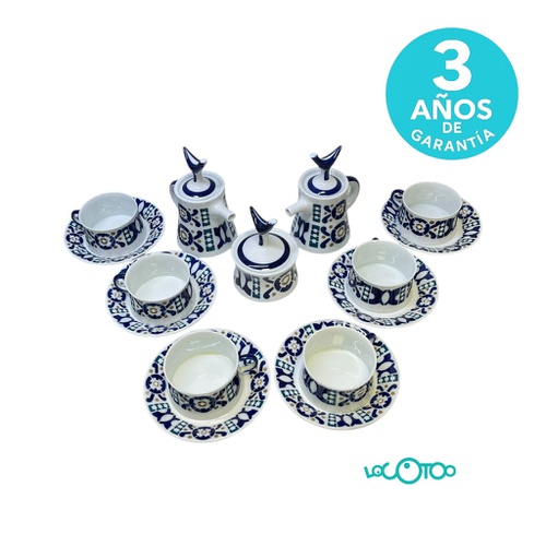 Cerámica SARGADELOS JUEGO TÉ BURELA 6 SERVI