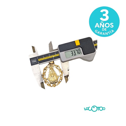 Colgante Oro 18Kt VIRGEN DEL ROCIO 6,4 Gram