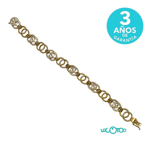 Pulsera Oro BLANCO Y AMARILLO CON CIRS