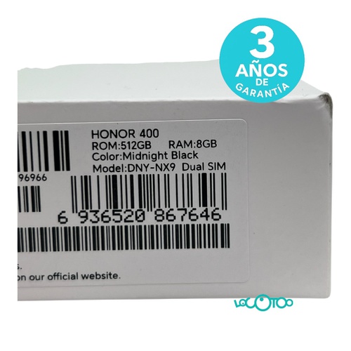 Smartphone HONOR 400 Libre 6,55 '' 8 GB 512