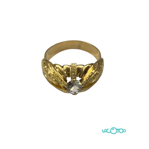 Anillo Oro 18K tipo solitario caballero,hue