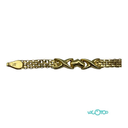 Pulsera Oro 18K , malla articulada  combina