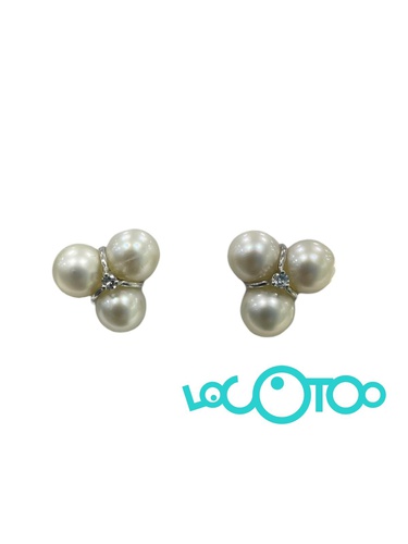 PENDIENTES ORO  BLANCO 18K 