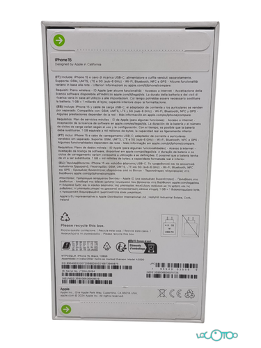 Smartphone APPLE IPHONE 15 Libre 6,1 '' 6 G