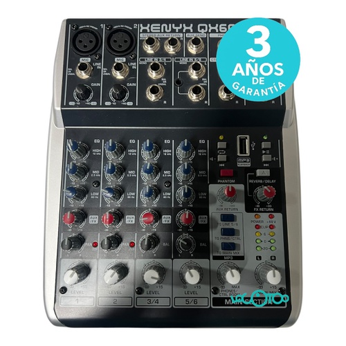 Mesa De Sonido BEHRINGER XENYX QX602 USB 6 