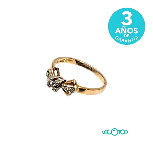 Anillo Oro BLANCO Y AMARILLO CON BRILLANTES