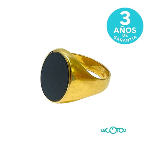 SELLO ORO 18Kt CON PIEDRA NEGRA