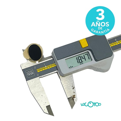 SELLO ORO 18Kt CON PIEDRA NEGRA