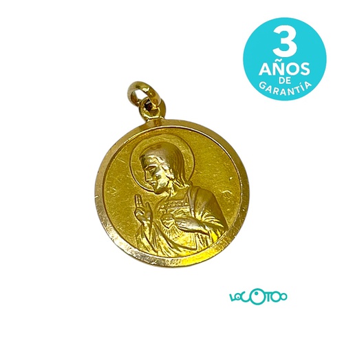 Colgante Oro 18Kt MEDALLA 2 CARAS