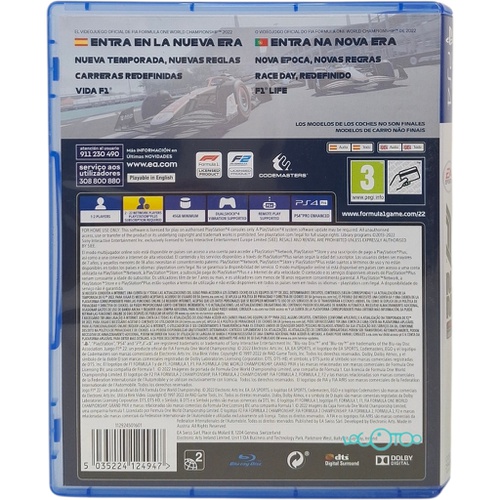F1 2022 SONY PS4