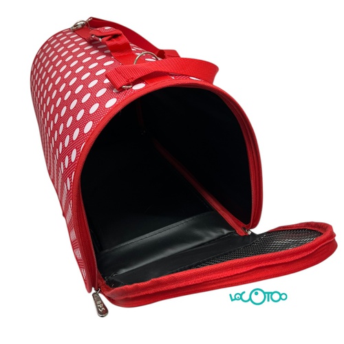 TRANSPORTÍN MASCOTAS BPS POLKA ROJO