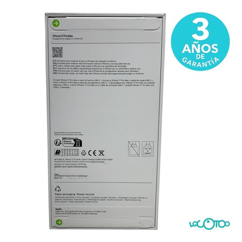 Smartphone APPLE IPHONE 17 PRO MAX 6.9 " 8 