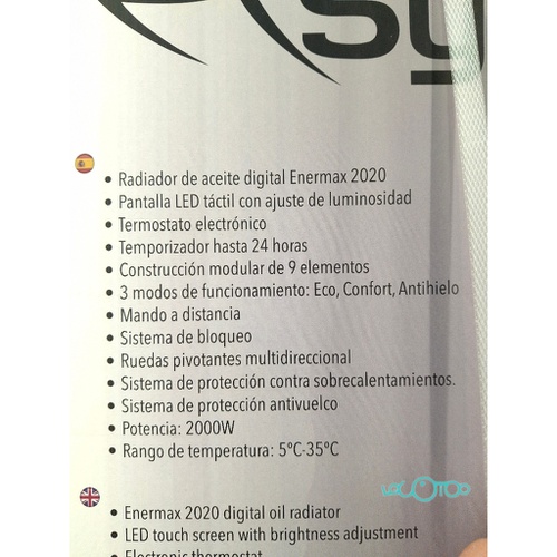 RADIADOR DE ACEITE SYTECH SYRA920D 2000W