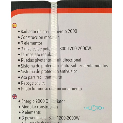 RADIADOR DE ACEITE SYTECH SYRA900A 2000W 