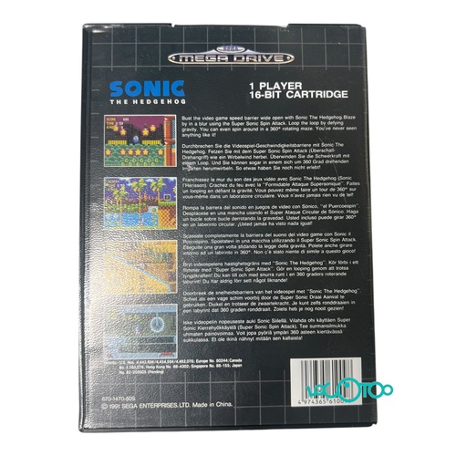 Videojuego MEGA DRIVE SONIC THE HEDGEHOG