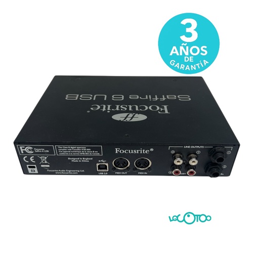 Tarjeta De Sonido FOCUSRITE SAFFIRE 6 USB