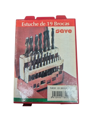 Consumible Bricolaje JUEGO BROCAS 19 BROCAS