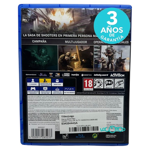 CALL OF DUTY: MODERN WARFARE PS4