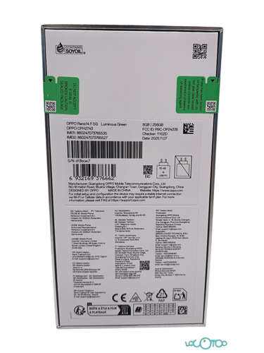 Smartphone OPPO RENO 14 F 5G Libre 6,57 '' 