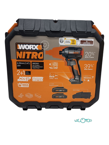 Atornillador Batería WORX WX265 20 V 2.0Ah 