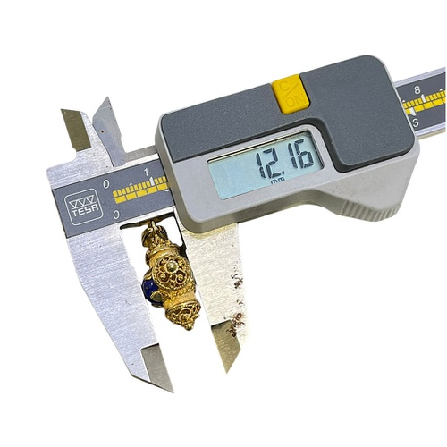 COLGANTE ORO 18Kt CRUZ GRUESA CON PIEDRA AZ