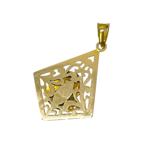 Colgante Oro 18Kt EN ROMBO CON VIRGEN